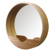 Miroir ROUND WALL Ø.40cm coloris naturel - Zuiver