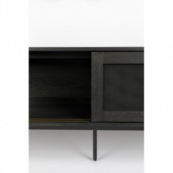 BUFFET HARDY BLACK OAK Placage chêne noir 160x45x60 cm (LxPxH)