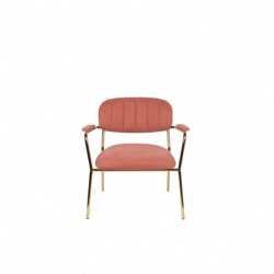 Fauteuil Lounge JOLIEN gold/pink Rembourrage en tissu mixte(95% polyester, 5% nylon) 