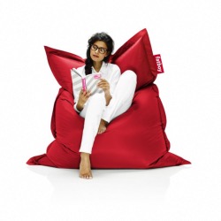 Grand Pouf Fatboy the Original coloris rouge 180x140cm tissu en nylon rembourrage de qualité Fatboy