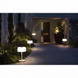 Lampadaire Bump solaire et rechargeable - blanc - Les Jardins
