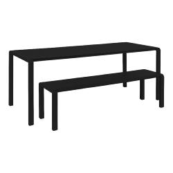 Banc VONDEL en aluminium NOIR charge maxi 140kg L175XP45XH45cm Zuiver