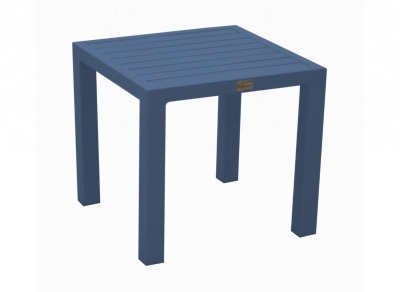 TABLE BASSE LOU 40X40X36CM EN ALU COLORIS Bleu Alizé