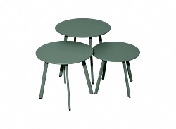 TABLE MASSAI 50, chassis acier epoxy couleur VERT 50X43 H cm PROLOISIRS