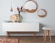 Miroir ROUND WALL Ø.60cm coloris naturel - Zuiver