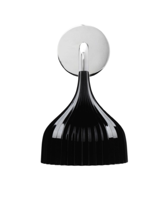 Applique E' NOIR rosace acier chromé diffuseur polycarbonate 2.0 Kartell