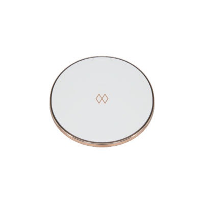 Chargeur sans fil, unificateur blanc/or rose, Ø9.9cm, Hauteur : 0.7cm Umage