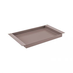 Plateau mocca  large en metal 27x47x3,5cm Remember