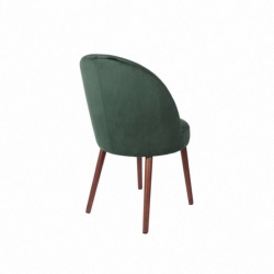 Chaise en velours vert Barbara - Dutchbone