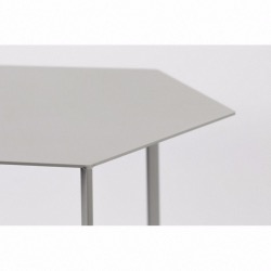 Table d'appoint MATRIX en fer laqué gris clair - ZUIVER