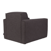 BOR, fauteuil confort et design en tissu couleur anthracite châssis en pin