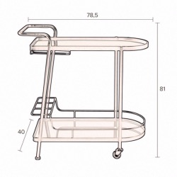 Desserte GIULIA - Trolley en fer peint - DUTCHBONE