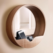 Miroir ROUND WALL Ø.40cm coloris naturel - Zuiver