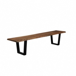 Banc AKA 180x45x h43 cm,  en bois d'acacia massif avec finition naturelle Dutchbone