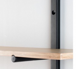 ETAGERE BUNDY Cadre mural en fer noir enduit de poudre 3 étagères  L22xP115xH90 cm ZUIVER