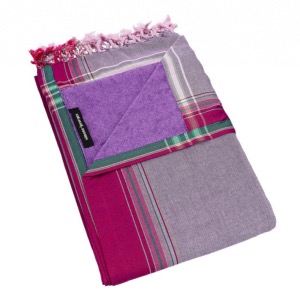 KIKOY : 2 EN 1 SERVIETTE + PAREO COLORIS Kir Cassis