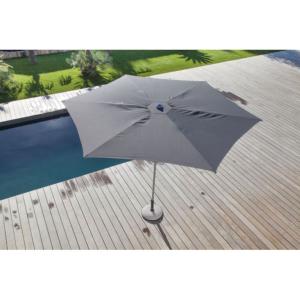 Parasol droit Easy Up Ø 330 cm plat GRIS OCEO