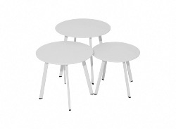 TABLE MASSAI 45, chassis acier epoxy couleur BLANC 45X39 H cm PROLOISIRS