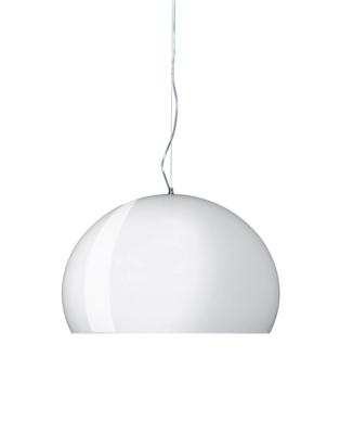 Lampe FLY blanc Ø52 HAUT 33cm polyméthacrylate de méthyle teinté dans la masse