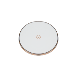 Chargeur sans fil, unificateur blanc/or rose, Ø9.9cm, Hauteur : 0.7cm Umage