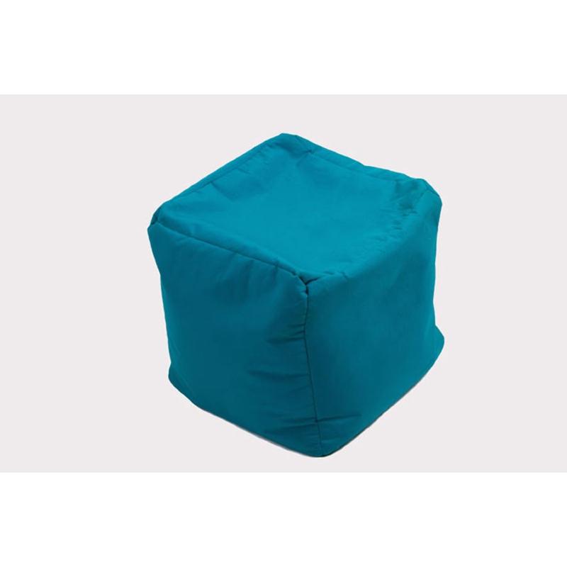 Livasia Coussin Cube Kapok Organique 40x40x40cm - Pouf Carré Fait Main Thaïlande - Rouge/Jaune