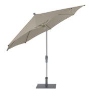 PARASOL ALU TWIST EASY Ø300 CM TISSU TAUPE POLYESTER 220 GR/M2 STRUCTURE ALU ANODISE NATUREL