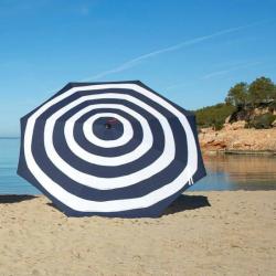 Parasol Ø350cm rayé Bleu foncé/Blanc Fatboy