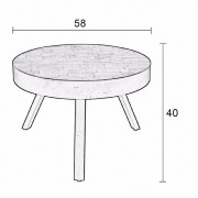 TABLE BASSE SURI TAILLE M Ø.58 x H40 cm 