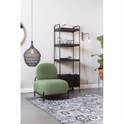 Fauteuil design en tissu Polly - vert