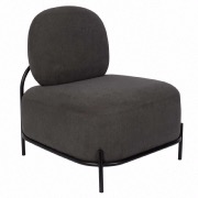 Fauteuil design en tissu Polly - gris