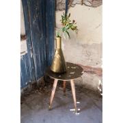 VASE HARI SLIM en métal finition laiton, imperméable, 18x35 cm