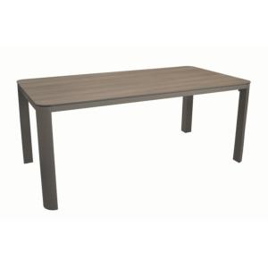 Table Eole 180X90X74cm châssis alu époxy GREY plateau Trespa ANTHRACITE 8mm décor mat