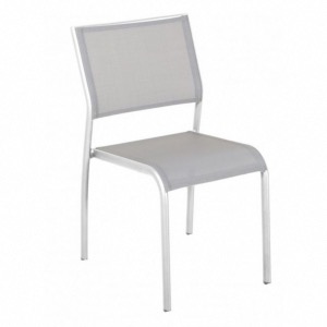 Chaise TICAO blanc/gris clair 