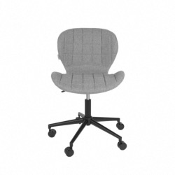 Chaise de bureau OMG pivotant, réglable en hauteur,rembourrage en tissu polyester gris Zuiver