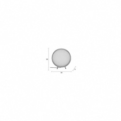 LAMPE SIEN Abat-jour en placage de bois avec sangles en rotin Base en fer 
