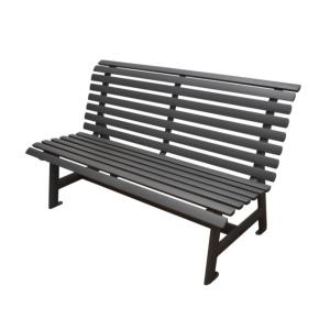 Banc SQUARE châssis & lattes aluminium époxy GREY, L/H/P (cm) : 150 x 88 x 74