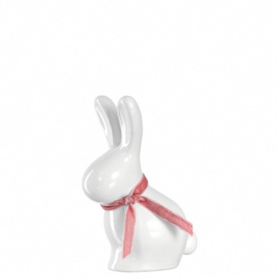 Lapin PESARO 15 cm blanc Leonardo