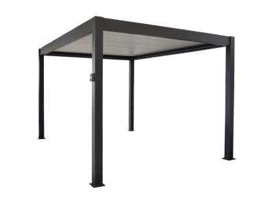 Pergola BIOCLIM 3 x 4m GREY - manuelle - Océo lames couleur blanc 