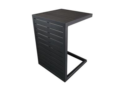 Table LOU SIDE châssis alu époxy GREY lattes alu table 2 positions 57x40x40 ou 40x40x57