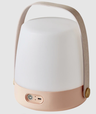 Lite-UP Rose pastel, lampe ampoule led intensité lumineuse variable, hanse en bois, Kooduu