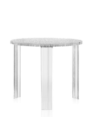 Table basse T-TABLE Ø50cm, H : 44cm coloris Cristal Kartell