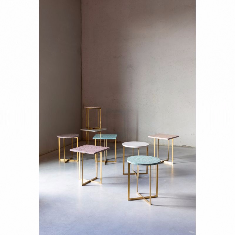 Table d'appoint LUIGI ronde blanche - ZUIVER