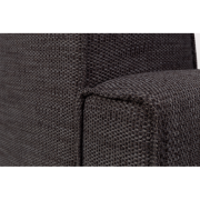 BOR, fauteuil confort et design en tissu couleur anthracite châssis en pin