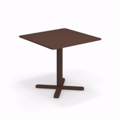 Table pliante Darwin - 80 x 80 x 74 cm - rouille - EMU