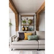 Coussin SPENCER rectangulaire 60x30cm coloris vert tissu en 39 % Viscose, 31 % coton, 30 % acrylique