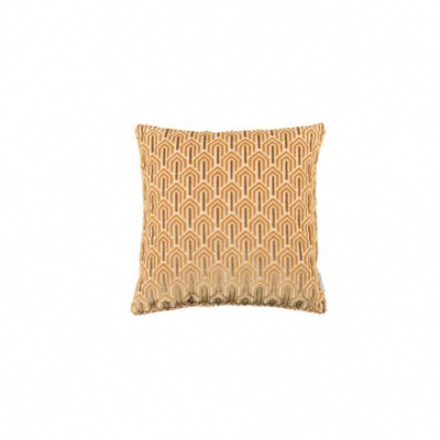 Coussin BEVERLY Jaune Tissu velours: 58% viscose, 31% acrylique, 11% polyester Zuiver