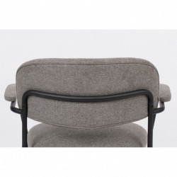 Fauteuil Lounge JOLIEN black/grey Rembourrage en tissu mixte(95% polyester, 5% nylon) 