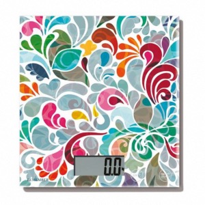 Balance de cuisine "Florina" - Ecran LCD, pile incluse (CR2032) - 17 x 18 x 1,8 cm