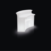 Bar lumineux BREAK BAR en polyethylène éclairage blanc, L175 x P75 x H110 cm