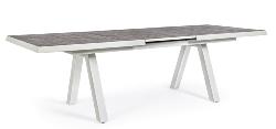 Table extensible KRION Lunar, structure aluminium, dim : L205/265 x P103 x H78 cm Andrea Bizzotto